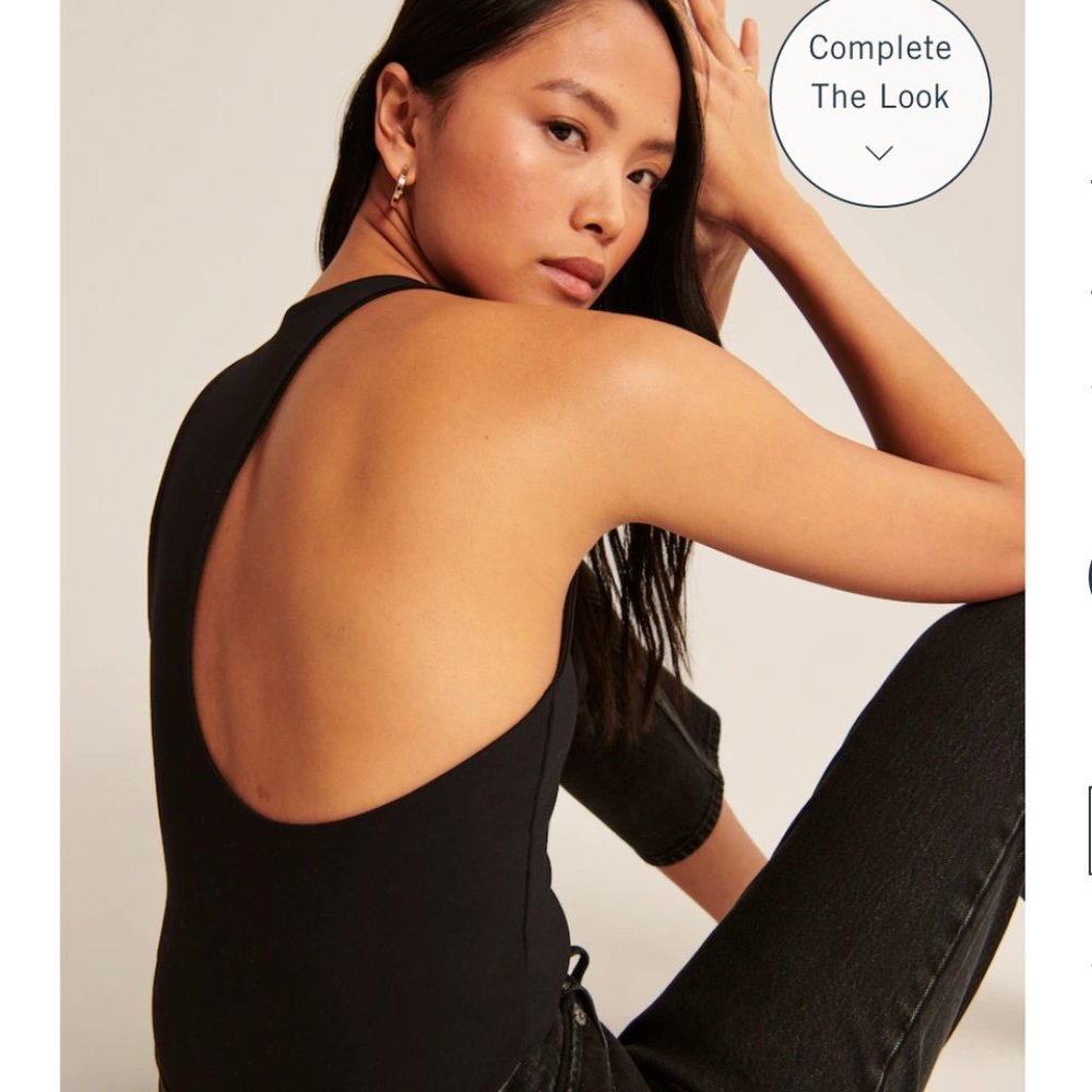 NWT A&F - Double-Layered Seamless Fabric Open Back Bodysuit